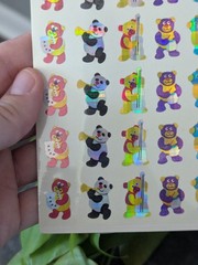 Vintage 1998 90s Trend Enterprises Bandstand Bears Holographic Stickers Teddys
