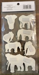 3 Packs SAFARI ANIMAL STICKERS ~ 23pc – NEW Dbl Layer Stickers -Scrapbooking