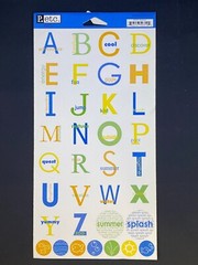 Pebbles Inc. Alphabet ABC Stickers Round 1.5″ 3 Sheets BBQ Great Outdoors Summer