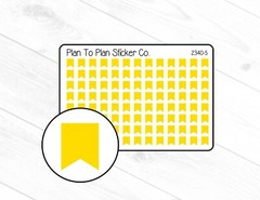 2340-5~~Yellow Mini Flags Planner Stickers.