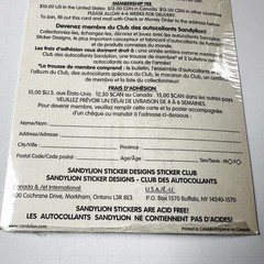 Vintage Sandylion Cow Stickers NOS Sealed Mylar 2 Sheet Y2K Sunflower Fish Scene