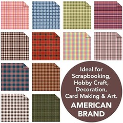 Plaid Tartan Flannel 12×12 Scrapbook Paper Pad 36 Sheets Double Sided Cardstock