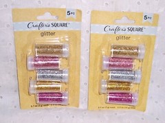 GLITTER PINK-GOLD-SILVER-GREEN-RED-FUCHSIA=CRAFTERS SQUARE :U CHOOSE COLOR SETS