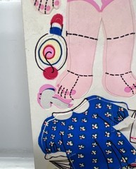 RARE 1984 Sandylion Maxi Activity Sheet Stickers DRESS A RAG DOLL Pink And Blue