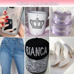 Shiny 2100pcs Rhinestone Stickers – Glamorous Decorations for Crafts & Makeup