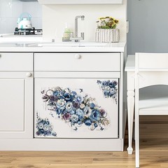 OLYCRAFT 3pcs/Set Cosmic Roses Rub on Transfers for Furniture and Rose