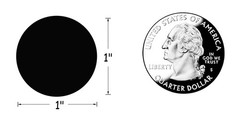 SMARSTICKER 1000 Pack 1″ Black Target Pasters Round Adhesive Shooting Dot Labels
