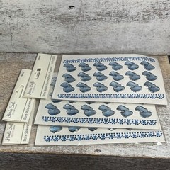 Lot of 3 Hands Craft Stone Stickers DIY Craft Supplies 1 Sheet Babies Footprints