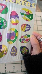 Vintage Stickers Easter Eggs Prism Paper Magic Group 1 sheet New In Pack