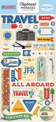 Echo Park Carta Bella Passport Chipboard Phrases 6″X12″ Tags, Map, Travel