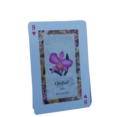 4 Flower Playing Cards Orchid Crocus Camellia Lily Collage Scrapbook Arts Crafts