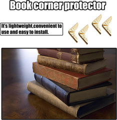 100PCS 15mm (3/5″) Gold Metal Book Corner Protectors, Vintage Photo & Scrapbook