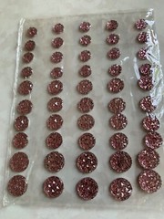 3D ADHESIVE GEMSTONE ROUGH ROUND MAUVE GEMS MULTI-SIZES 200 PCS 50 PCS