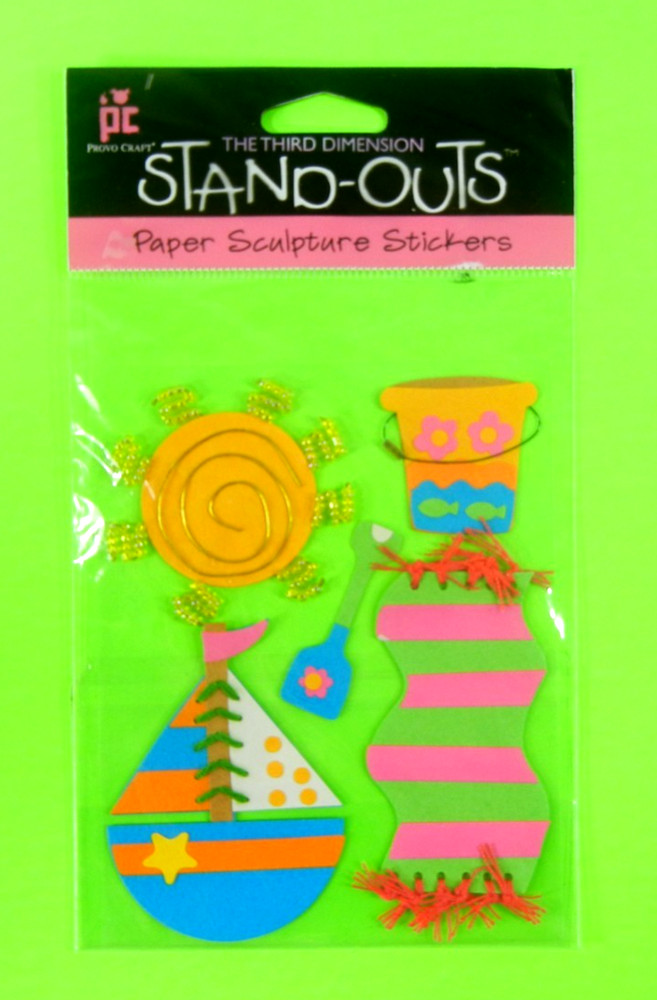 Provo Craft Stand Outs At The Beach 3D Sticker Pack