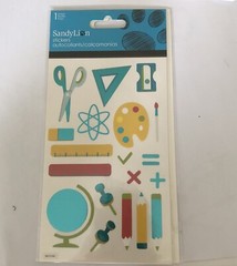 Back To School Stickers Lot Peanuts Paper Supplies Card Making Scrapbooking