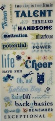 THE SKY IS THE LIMIT Rub-On Transfers(4”x8-1/2”)Talent •Handsome•Boy•Card Making