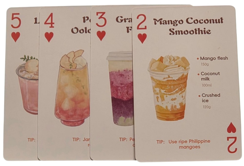 Tea Recipe Fun Peach Oolong Lychee Rose Grape Cards Junk Journal Scrapbook H5