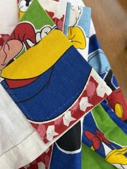 Vintage Mickey And Friends Curtain Approximately 40×80 One Side Only