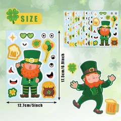 48 Sheets St. Patrick’s Day Stickers Make A Face Stickers Make Your Own Leprecha