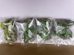 Kingston Crafts Chipboard Embellishments Floral Flowers Leaves Sparkle