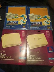 Scrapbook & Card Lot Rub-ons, Stickers, Printer Paper, Scissors, Paper Crimper
