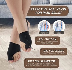 2Pcs Bunion Corrector Women Men Big Toe Separator Hammer Straightener w/ Grip
