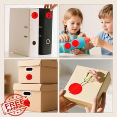 Meitaat Red Circle Stickers Roll 500