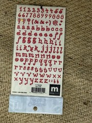 Making Memories Little Letters Stickers Numbers & Letters Pink Purple Blue Red