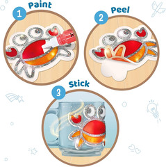 DIY Jelly Stickers – Ocean | 3D Gel Stickers Craft Kit for Kids | Window, Bottle