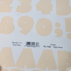 Vintage Deja Views Cream Numbers & Letters Sticker Roll Lot of 17 Sheets – READ