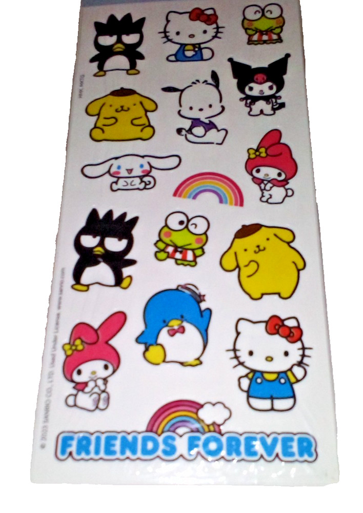 Hello Kitty & Friends Sticker Sheet Hallmark Sanrio Scrapbooking
