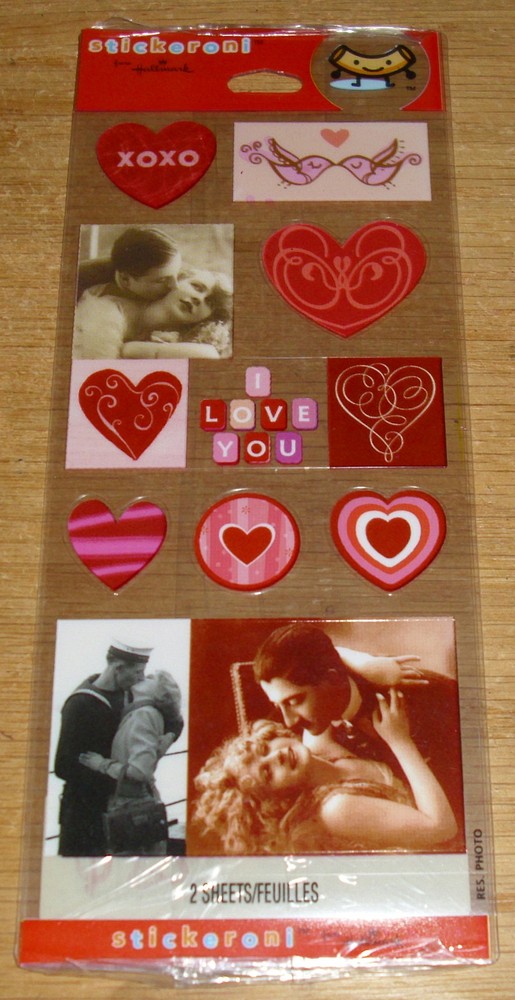 Hallmark Valentine’s Day Stickers Hearts Love Romantic Kiss Free Ship Over $15