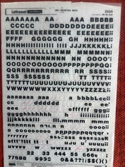 4 Letraset INSTANT LETTERING Transfer Letters 36pt HELVETICA BOLD NICE 7