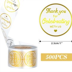 500Pcs 1 Inch Thank You For Celebrating With Us Stickers Wedding Party Favors