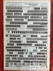 Four Letraset INSTANT LETTERING Transfer 42pt Bernhard Antique Bold Condensed 1