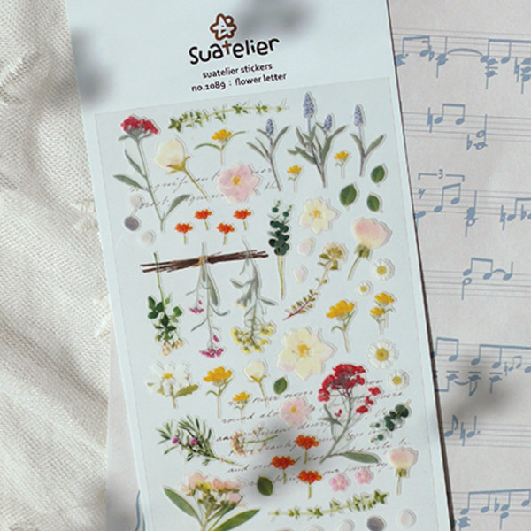 FLOWER LETTER – Adorable scrapbooking sticker