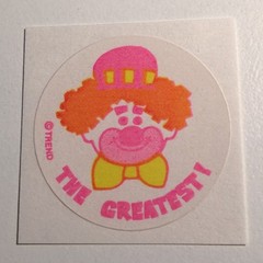 Vintage Scratch Sniff Sticker 80s – Clown – Cherry Candy – Trend Matte TM