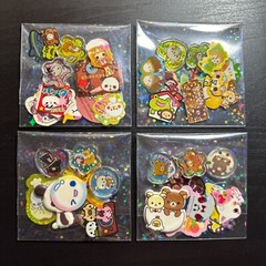 RARE Kawaii Sticker Flakes San X Sanrio Japan 12 Pieces Mix Grab Bag Lot