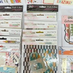 Glitz Scrapbook Stickers Embellishments Amy Tangerine Carta Bella LOT of 23 D