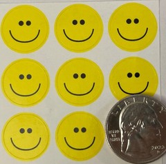 YELLOW SMILEY FACE Stickers (16pc)Emoji•Kids•Happy•Children •Card Making•