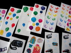 Creative Memories, Stickers Travel, Airplane, Train, Camping, Vacation, Confetti