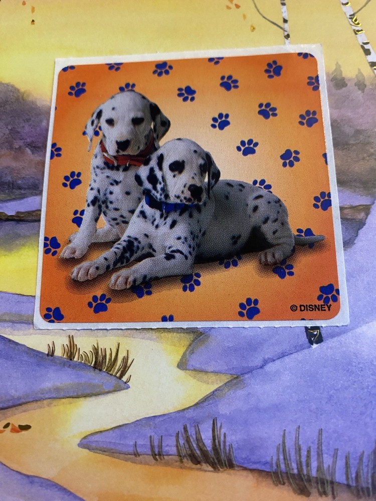 SmileMakers Dalmatians Sticker Mod Paw Print Background 2.5” Inches