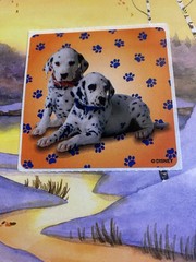 SmileMakers Dalmatians Sticker Mod Paw Print Background 2.5” Inches