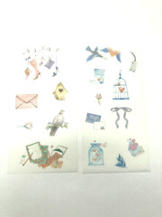 Love Letter Washi Paper Stickers 6 Sheets Scrapbook Junk Journal Collage Cards
