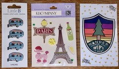 Travel Stickers Little B «Campers», K&Co. 3-D «Paris» & Bobo Design «Wander» NEW