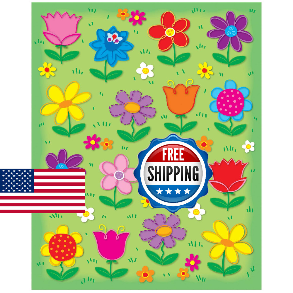 Carson Dellosa Flowers Spring Stickers – 96pc Colorful Tulips, Daisies, Sunflowe