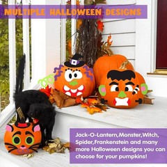 Funny Halloween Foam Stickers 18 Pack Craft Kit for Kids Party Activities