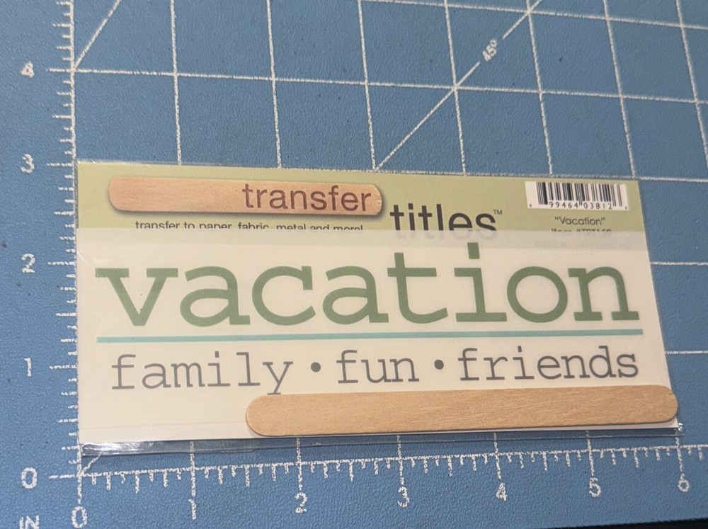 MY MINDS EYE Vacation Family Fun Friends Rub On Transfer Titles Travel