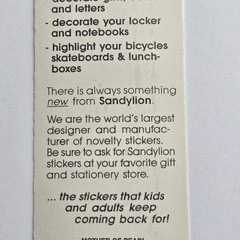 VTG Sandylion Sticker Designs Bears Hurt Wheelchair Mother Of Pearl 1990 NIP