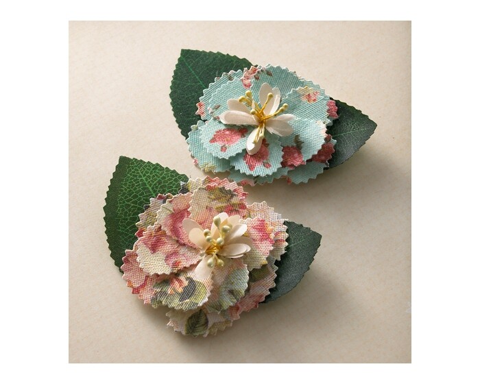 NEW Webster’s Pages FLORETTES Country Estate fabric flowers ***FLAWED*** FLF05